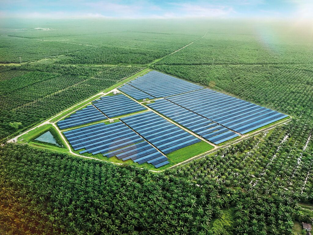A utility-scale ground-mounted solar farm in Kuala Selangor, Malaysia (20.5 MWp).