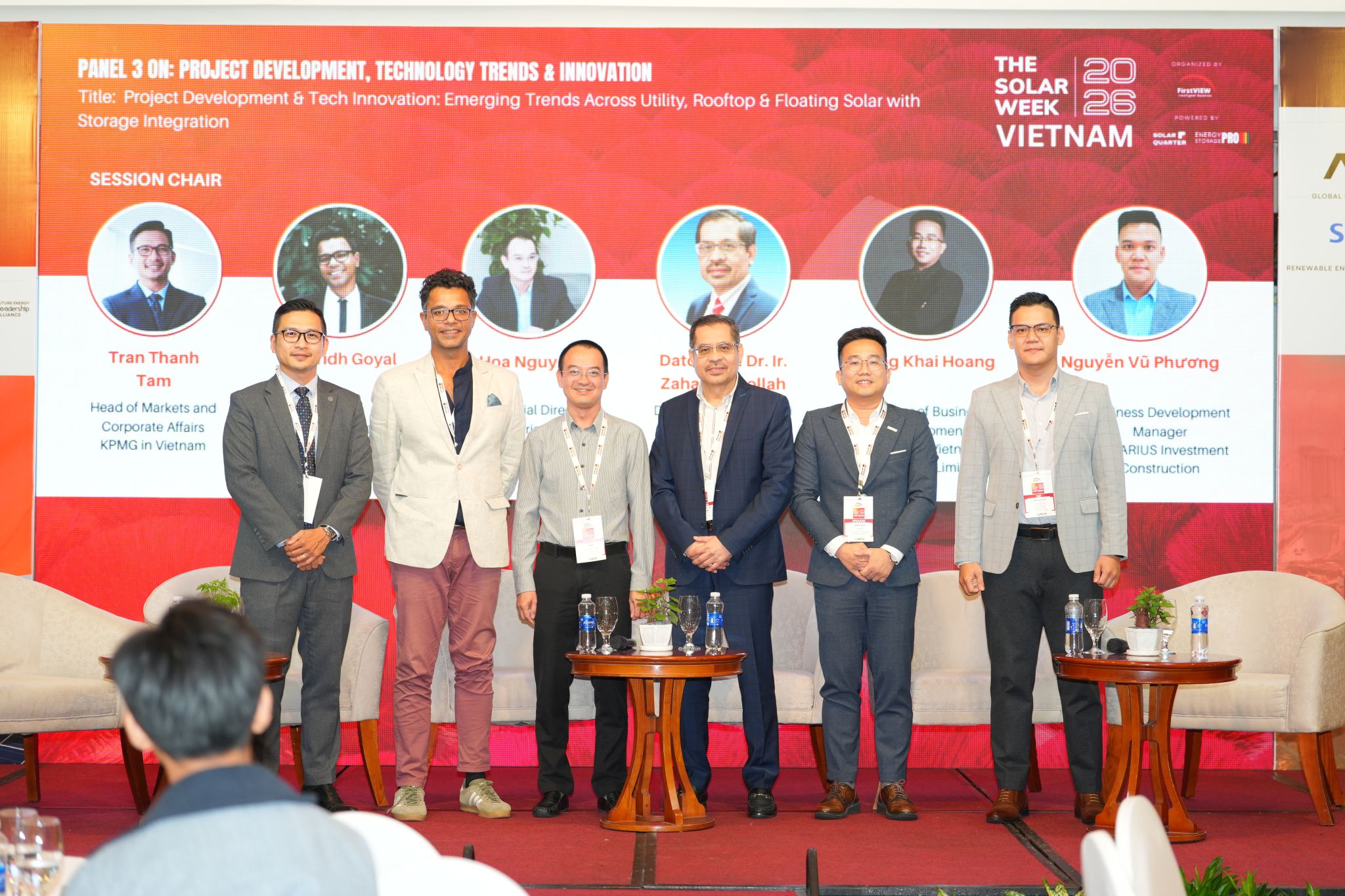 Panellists at Panel Discussion 3, The Solar Week Vietnam 2026, including Dang Khai Hoang from Solarvest Vietnam